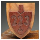 Hand-Carved Infantry Regiment 223 Shield
