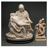 Santini & Ruggeri Faux Marble Pieta Figures