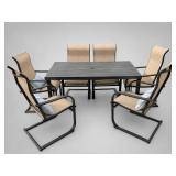 Outdoor Dining Table with 6 Chairs