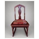 Wooden Side Chair with Upholstered Seat