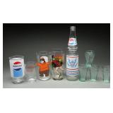 Vintage Soda & Superhero Glassware Lot (9 Pcs)