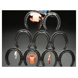 Broncos Themed Horseshoe Ornament Display Stand