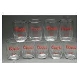 Coors Banquet Red Logo Barrel Glasses (9)