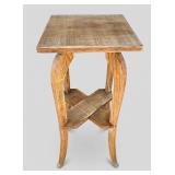 Wooden Small Side Table with X-Base