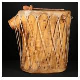Southwestern Pueblo Hand-Carved Log Drum