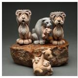 Artesania Rinconada Uruguayan Lion Figurines (4)
