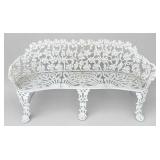 Vintage Cast Iron Grapevine Garden Bench - 56"