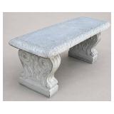 Concrete Garden Bench with Pedestal Supports
