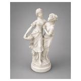 Antique Style Garden Statue of Two Young Maidens