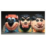 1970s Vintage Ben Cooper Halloween Masks, (3)