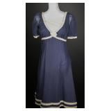 1970s Gunne Sax by Jessica Black Label Dress