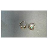 Pair of Sterling Bear Claw Rings, 11g