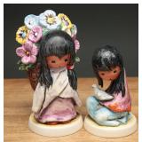 Goebel DeGrazia Flower Girl White Dove Figures, 2