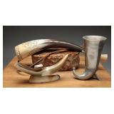 Natural Horns, Hungary Scrimshaw, Ashtray, Khorn 3
