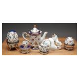 Porcelain Mini Hinged Trinket Boxes & Bunny Rabbit