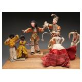 Cuban, Mexican, and Chinese Folk Art Dolls, (6)