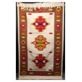 Large Hungarian Torontali Wool Kilim Rug 83" x 50
