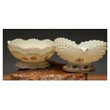 Northwood Custard Glass Berry Bowls, (2)
