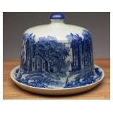 Victoria Ware Ironstone Blue Transfer Cheese Dome