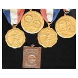 1954 AAU and Tobaccoland Swimming Medals, (5)