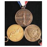1950s Civic Medals and AAU Swimming Award (3)