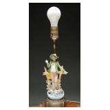Occupied Japan Porcelain Boy Lamp 1945-1952
