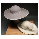 Deadstock Miss Dior Wool Felt & Pandora Hats, (2)