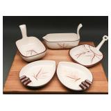 Winfield Dragon Flower Pottery 5-Piece Table Set
