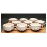 Winfield Pottery "Dragon Flower" Coffee Cups (9)