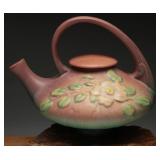 Roseville Pottery White Rose Pattern Teapot