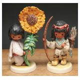 Goebel DeGrazia Germany Sunflower Arrow Figures, 2