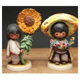 Goebel DeGrazia Flower Boy & Sunflower Figures, 2