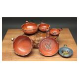 Mexican Terracotta Folk Art Cookware Set (6)