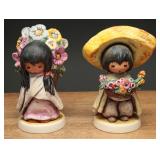Goebel DeGrazia W Germany Flower Boy & Girl, (2)