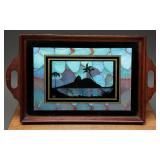 Blue Morpho Butterfly Wing Inlay Rio Serving Tray