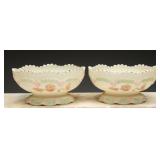 Northwood Custard Glass Chrysanthemum Berry Bowls