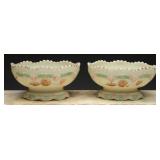 Northwood Custard Glass Chrysanthemum Berry Bowls