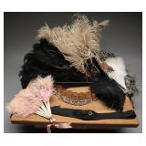 Ostrich Feather Fans, Boa & Lipstick Holder, 8