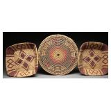 Set of 3 Mexican Hand-Woven Coiled Baskets
