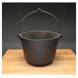 Antique Cast Iron Three-Legged Gate Mark Cauldron