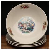 Homer Laughlin Rhythm Western Cowboy Plates Bowl 4