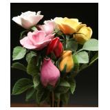 Handcrafted Porcelain Rose Long Stem Bouquet