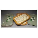 Vintage Han-D Metal Lap Trays & Paper Plates, 14