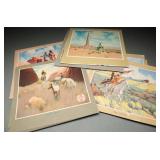 Santa Fe Railroad Art Prints, 1941-1951 (8)