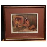 E. Irving Couse "Taos Indian Roasting Corn" Prin