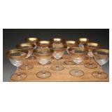 Tiffin Rambler Rose Gold-Encrusted Stemmed Glasses
