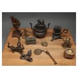 Vintage Cast Metal & Brass Miniature Mixed Lot