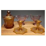 Heisey Creamer Sugar, Fostoria Coin Dot, Glass (7)