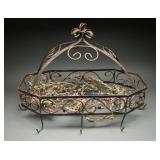 Vintage Primitive Wrought Iron Pot Rack 24" x 19"