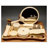 Celluloid & French Ivory Vanity Dresser Set w Tray